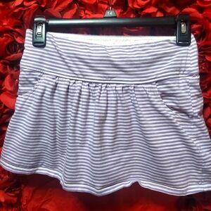 Circo Girls 10/12 Lined Skirt with Shorts Purple & White Striped